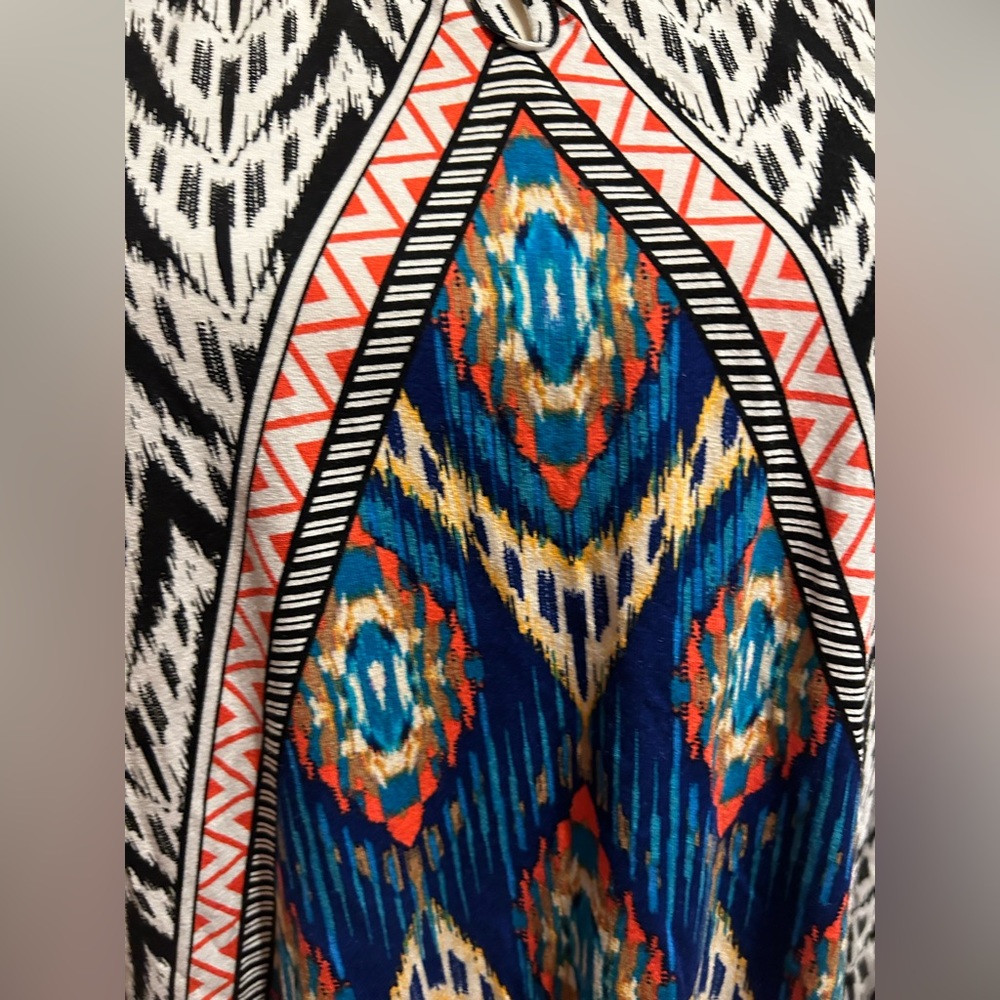 Chicos Basic Aztec Print Long Sleeve Basic Soft T… - image 2